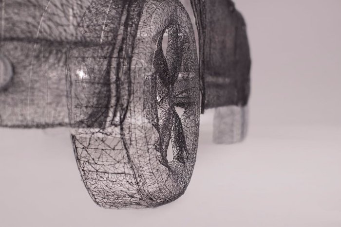 最新(圖/文/視頻)日產(chǎn)造世界首個最大3D打印筆雕塑 3D素描功力深厚