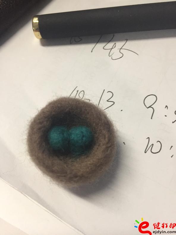 [內(nèi)附美圖]第一次3D打印筆DIY作品之毛氈鳥巢